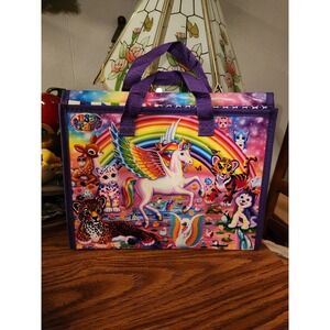 Retired Lisa Frank Unicorn Pegasus Trifold‎ Portfolio School Binder Folder 2016